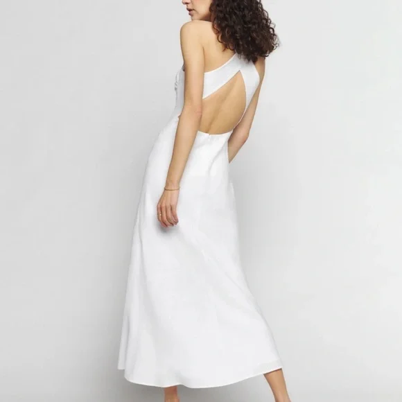 Reformation - Casette Linen Maxi Dress, White, 10 - Picture 3 of 7